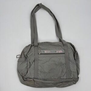 LeSportsac Shoulder Bag Womens Small Grey Ripstop Nylon Vintage 1991 Made in USA